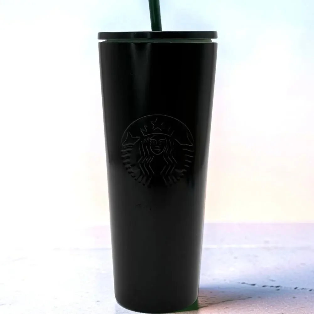 Starbucks 2020 Holiday Dark Green Black Gradient Matte Venti Tumbler 24oz